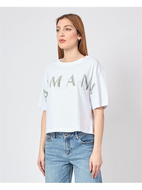 T-shirt cropped Armani Exchange con logo ARMANI EXCHANGE | XW000520-AF10359U0002